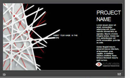 黑白创意微立体风格商务PPT模板3