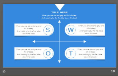 蓝色极简扁平化工作汇报PPT模板2