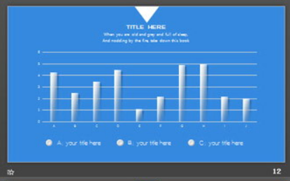 蓝色极简扁平化工作汇报PPT模板3