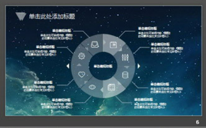 唯美星空背景商务汇报PPT模板2