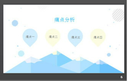 卡通雪山背景的手机APP融资展示PPT模板2