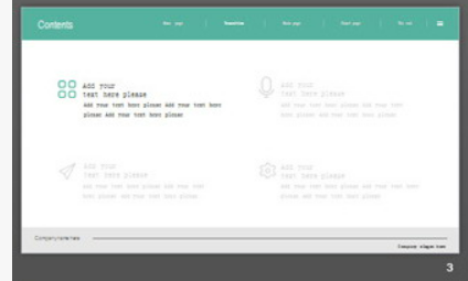 欧美网页排版设计风格通用商务PPT模板1