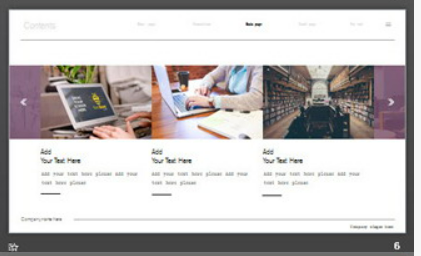 欧美网页排版设计风格通用商务PPT模板2