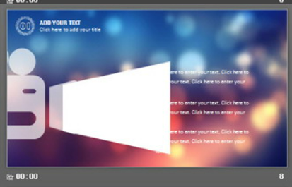 朦胧光斑背景的iOS风格工作汇报PPT模板2