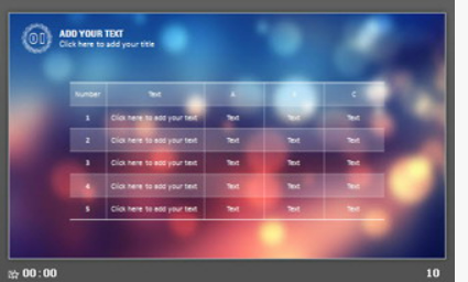 朦胧光斑背景的iOS风格工作汇报PPT模板3