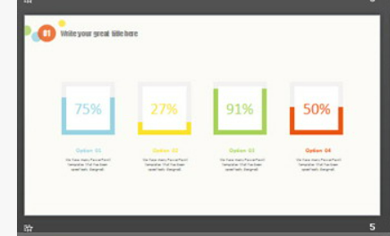 彩色圆形气泡背景的时尚工作计划PPT模板1