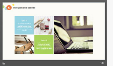 彩色圆形气泡背景的时尚工作计划PPT模板3