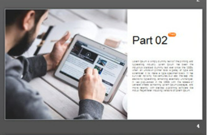 彩色圆点背景的图片杂志排版时尚PPT模板2