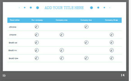 蓝色简洁扁平化通用商务PPT模板3