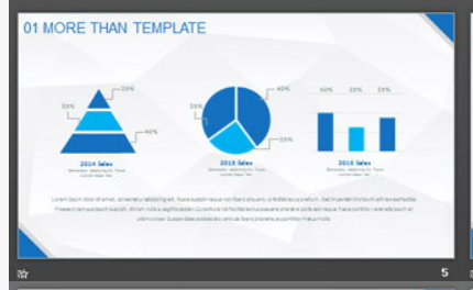 蓝色多边形背景通用商务PPT模板1