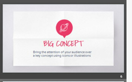 简洁彩色手写纸张背景欧美PPT模板2