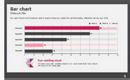 粉色三角形组合背景的欧美PPT模板1