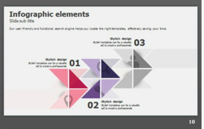 粉色三角形组合背景的欧美PPT模板2