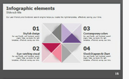 粉色三角形组合背景的欧美PPT模板3