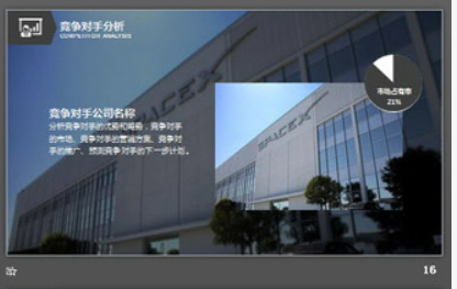 黑色办公场景背景的商业融资计划书PPT模板3