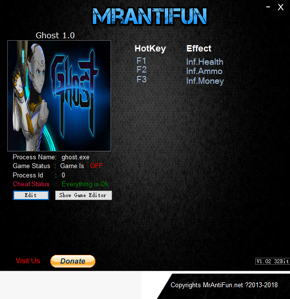 幽灵三项修改器MrAntiFun版1