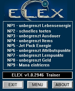 ELEX九项修改器dR.oLLe版0