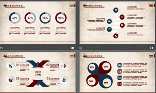 泛舟江上水墨中国风PPT模板3