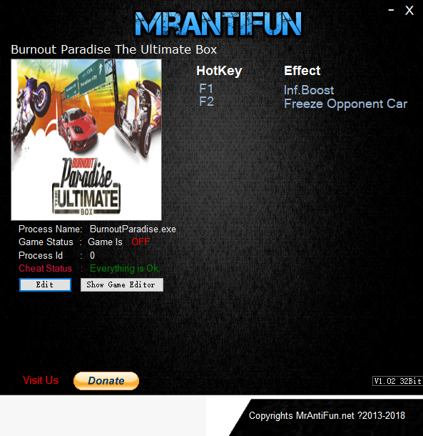 火爆狂飙5天堂二项修改器MrAntiFun版1