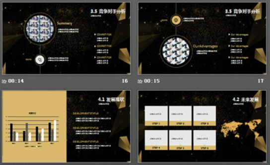 大气黑金扁平化商业融资计划书PPT模板3