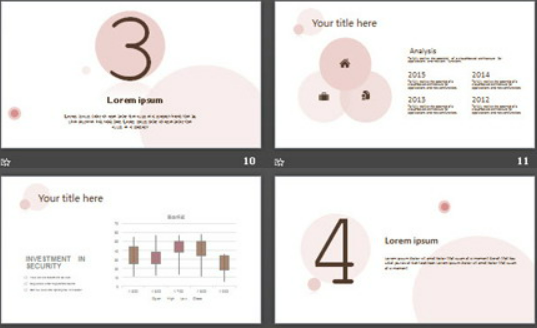 粉色简洁淡雅风格PPT模板3