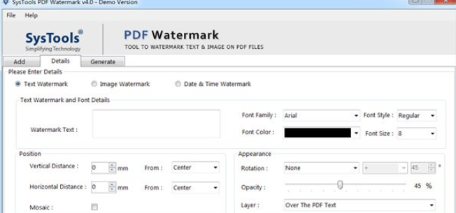 SysTools PDF Watermark(PDF水印去除工具) V4.01