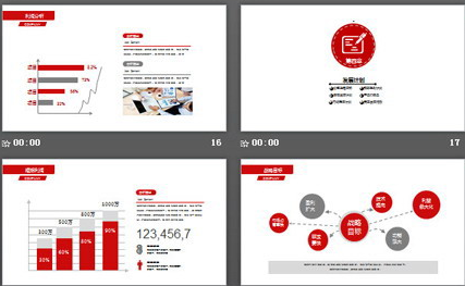 红色动态微立体创业融资计划书PPT模板3