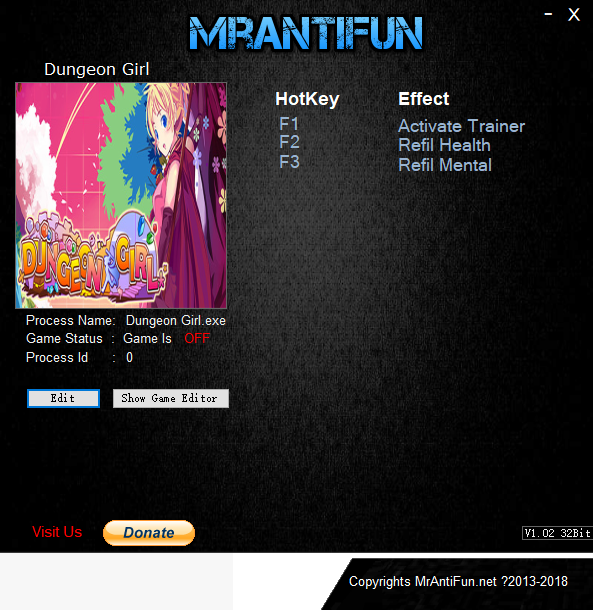 地牢少女二项修改器MrAntiFun版1