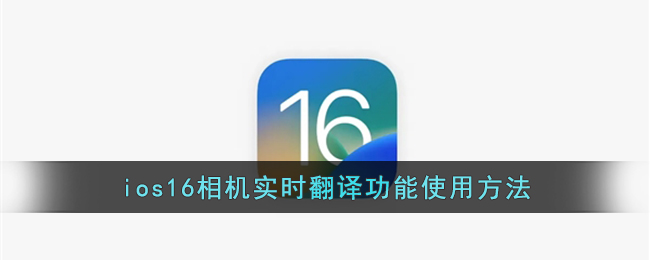 ios16相机实时翻译功能怎么使用