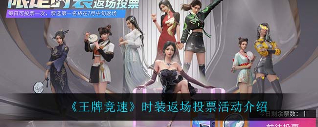 王牌竞速时装返场投票活动怎么玩