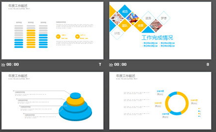蓝黄多边形组合创业融资计划书PPT模板3