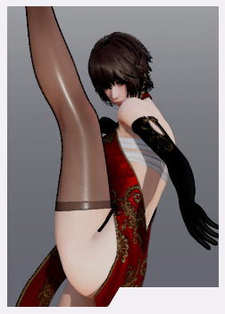 AI少女红色旗袍黑色丝袜格斗家御姐MOD1