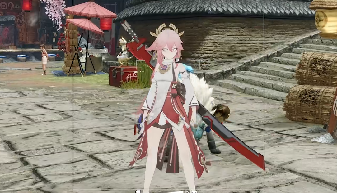 怪物猎人崛起：曙光八重神子替换工会十字套MOD1