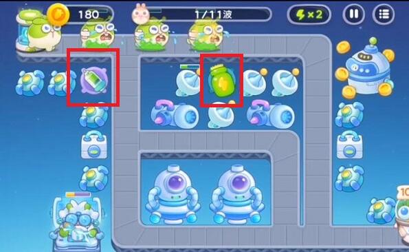 保卫萝卜4太空穿越第45关怎么过