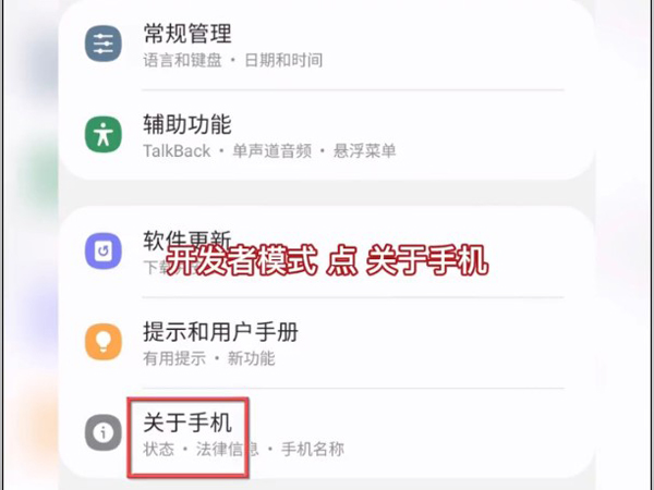 三星手机怎么设置开发者选项