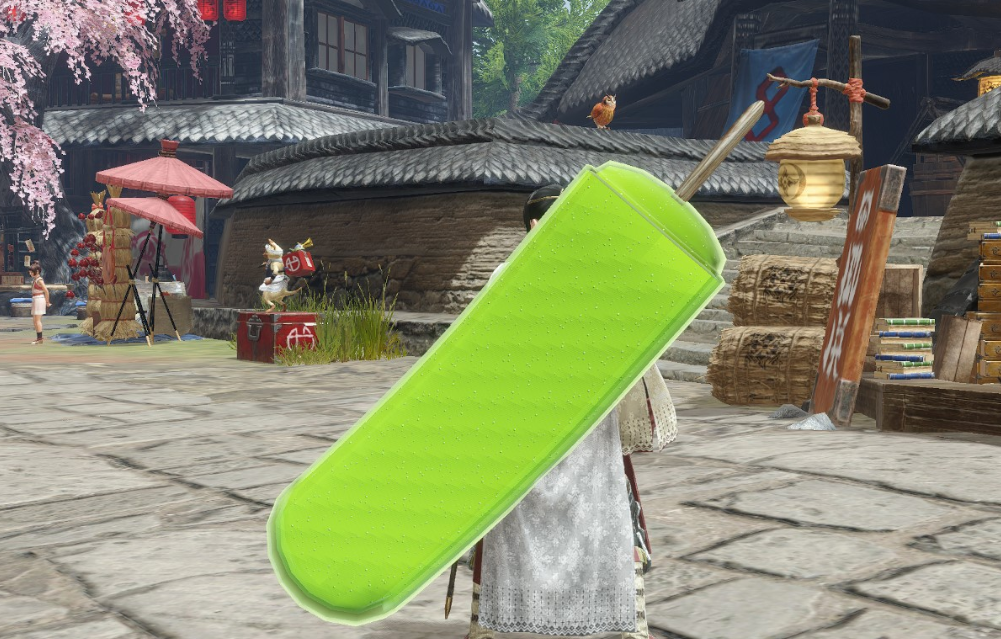 怪物猎人崛起：曙光绿舌头冰棒替换王国骑士大剑MOD1