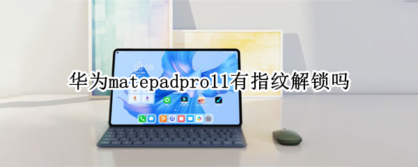 华为matepadpro11支持指纹解锁吗