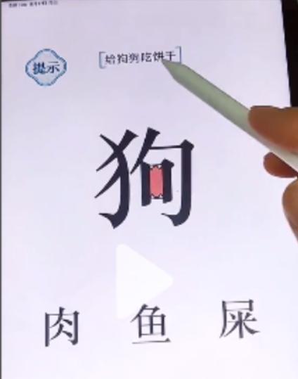抖音文字的力量喂狗2给狗狗吃饼干怎么通关