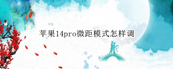 苹果14pro如何开启微距模式