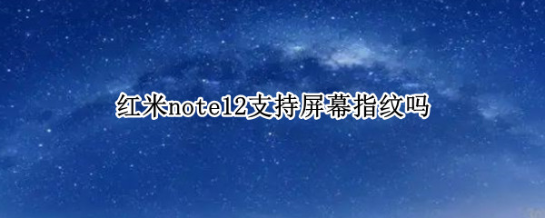 红米note12有屏幕指纹功能吗