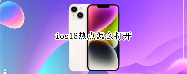 ios16如何打开热点
