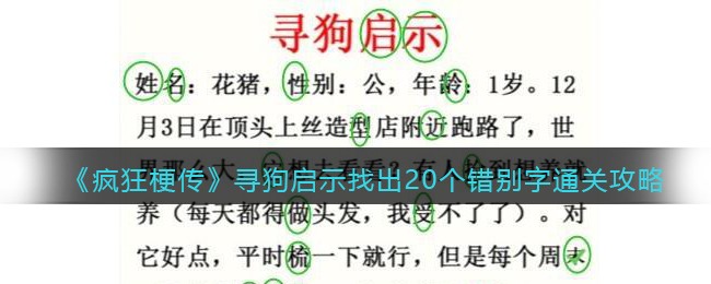 抖音疯狂梗传寻狗启示如何过关