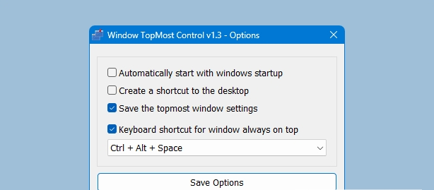 窗口置顶工具Window TopMost Control0