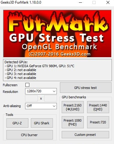 FurMark显卡甜甜圈烤鸡软件0