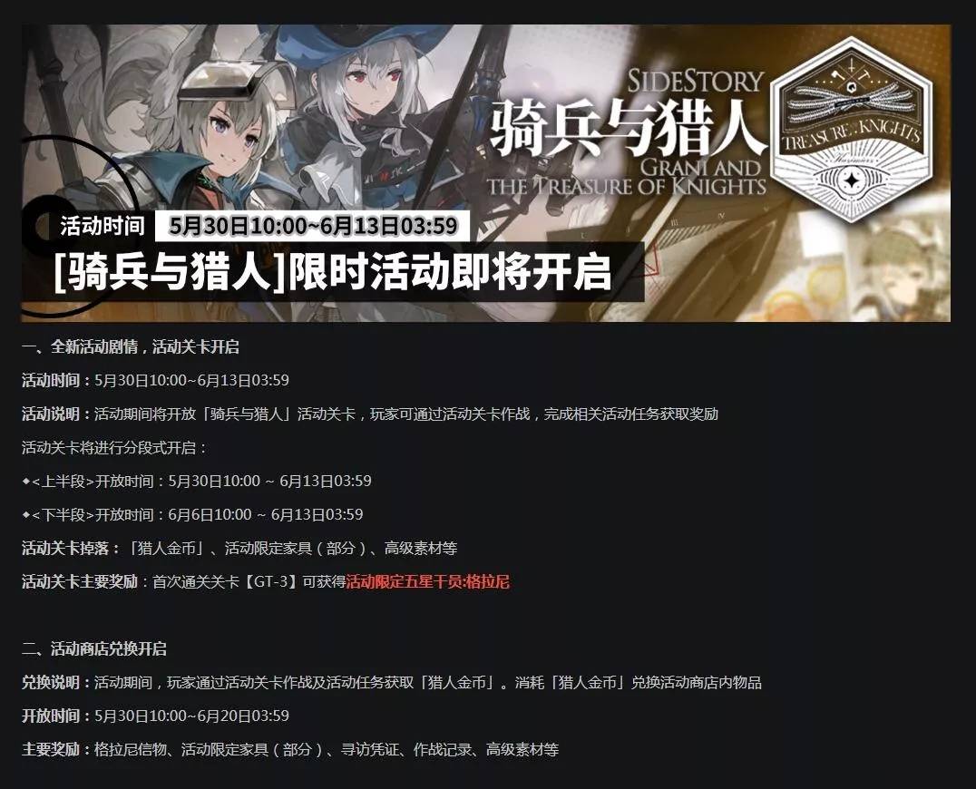 明日方舟有哪些全新的活动关卡？5月30日更新活动内容解析