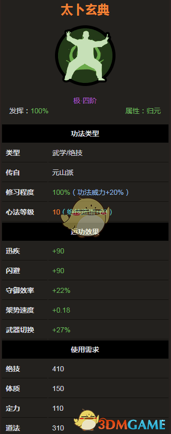 太吾绘卷元山派选什么功法好?功法选择一览