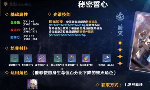 崩坏星穹铁道秘密誓心光锥效果怎么样