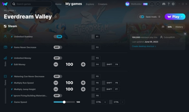 梦幻谷九项修改器1