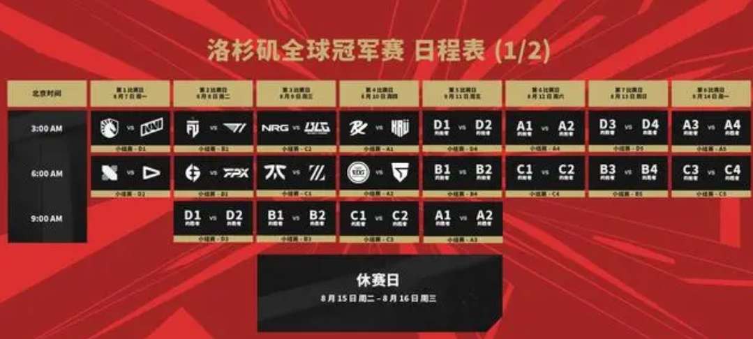 无畏契约2023冠军赛赛程是什么