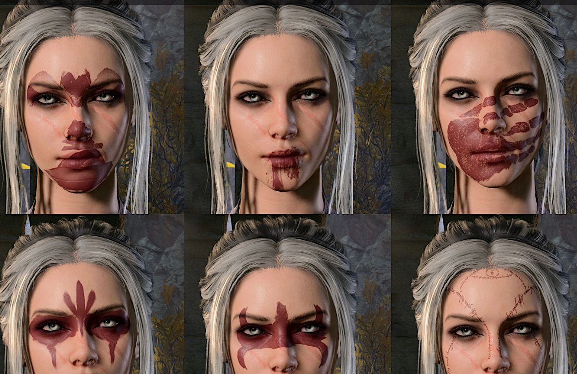 博德之门3上古卷轴面部纹身MOD1